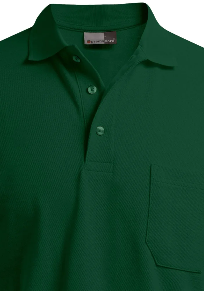 Schweres Herren Piqué Polo mit Brusttasche