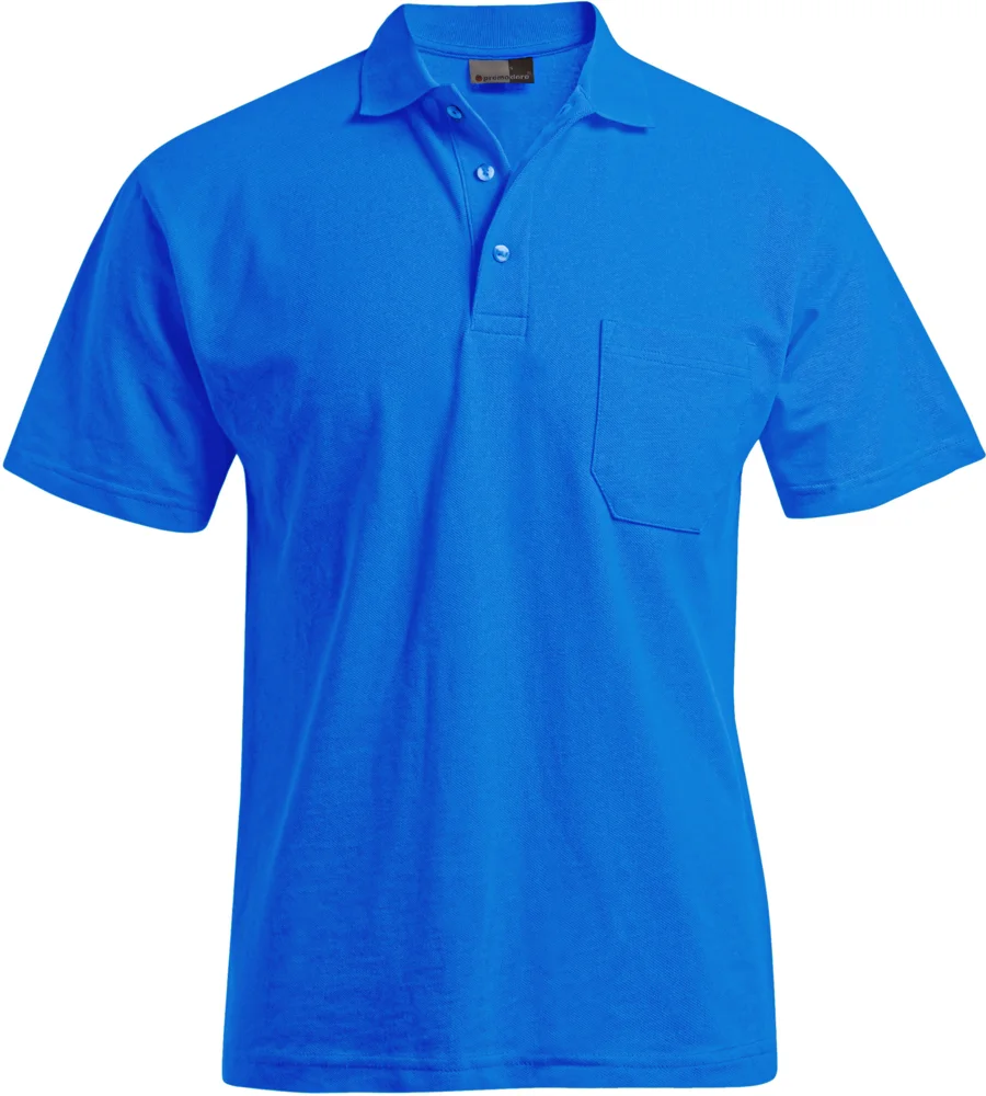 Schweres Herren Piqué Polo mit Brusttasche