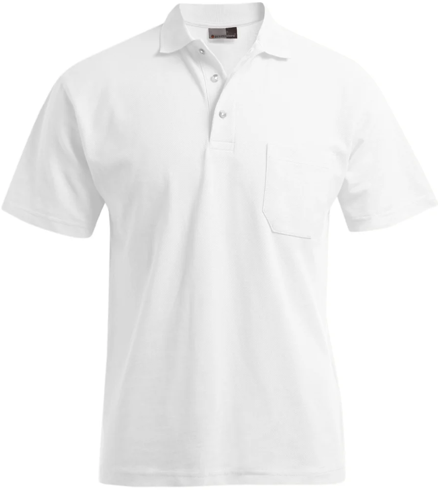 Schweres Herren Piqué Polo mit Brusttasche