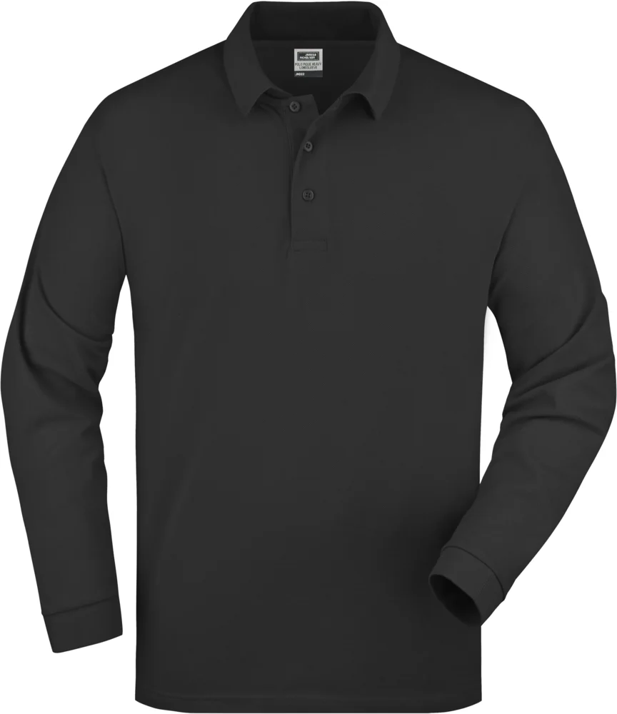 Schweres Piqué Polo langarm