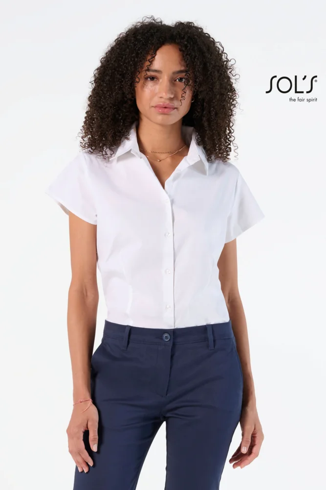 Stretch Bluse kurzarm