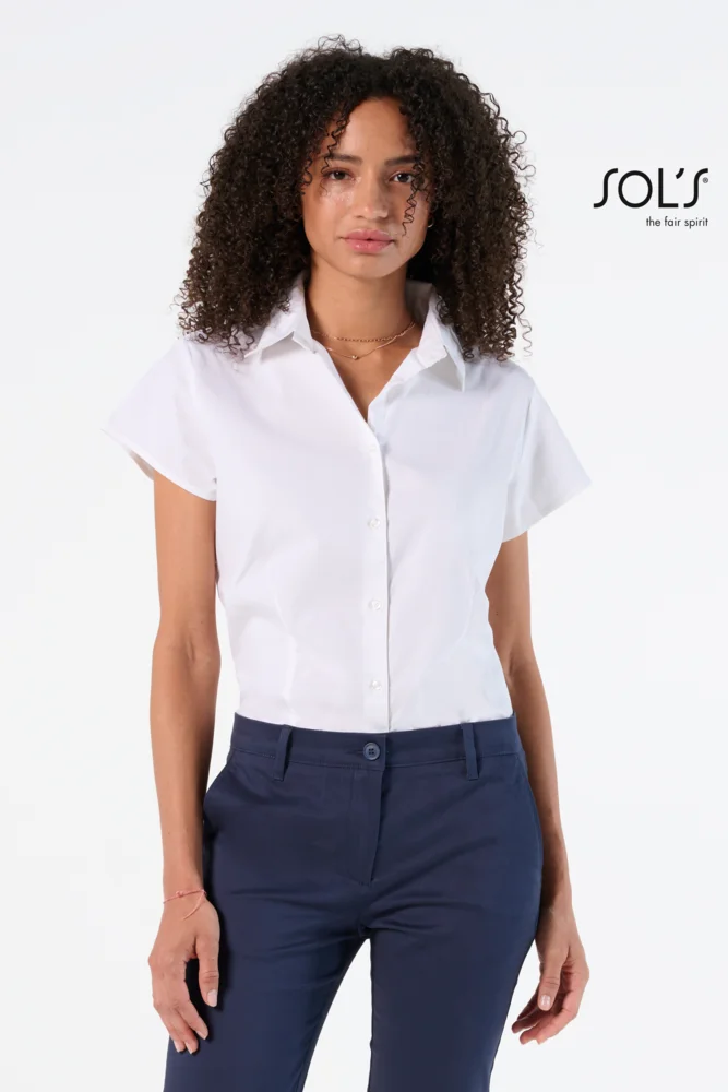 Stretch Bluse kurzarm