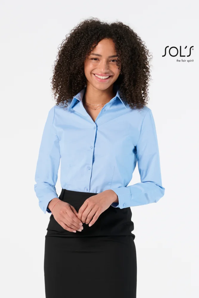 Stretch Bluse langarm