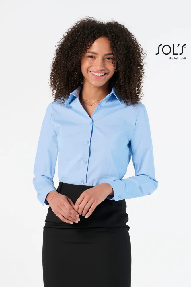 Stretch Bluse langarm