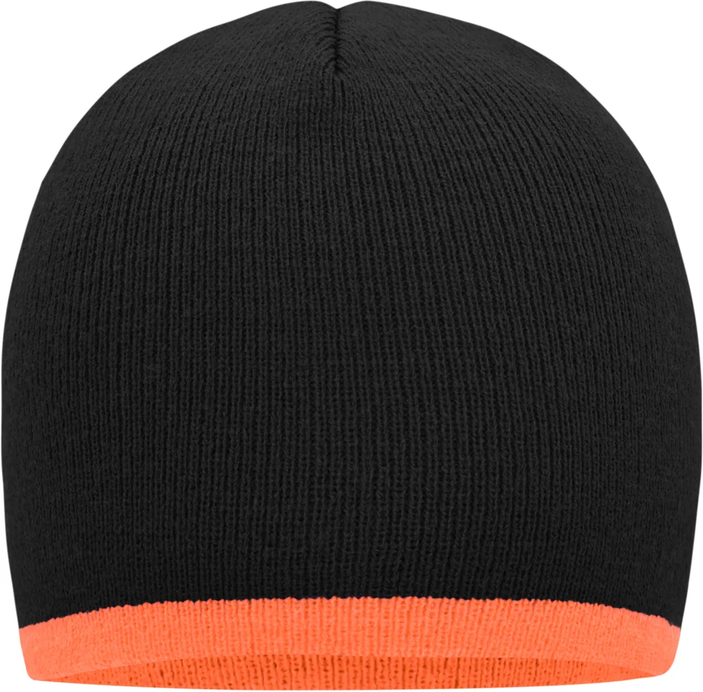Knitted Beanie with contrasting Stripes