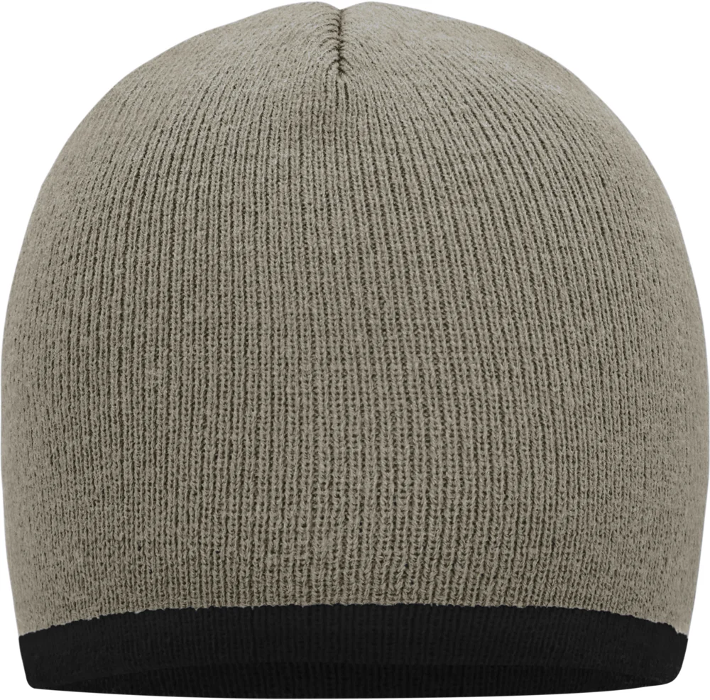 Knitted Beanie with contrasting Stripes