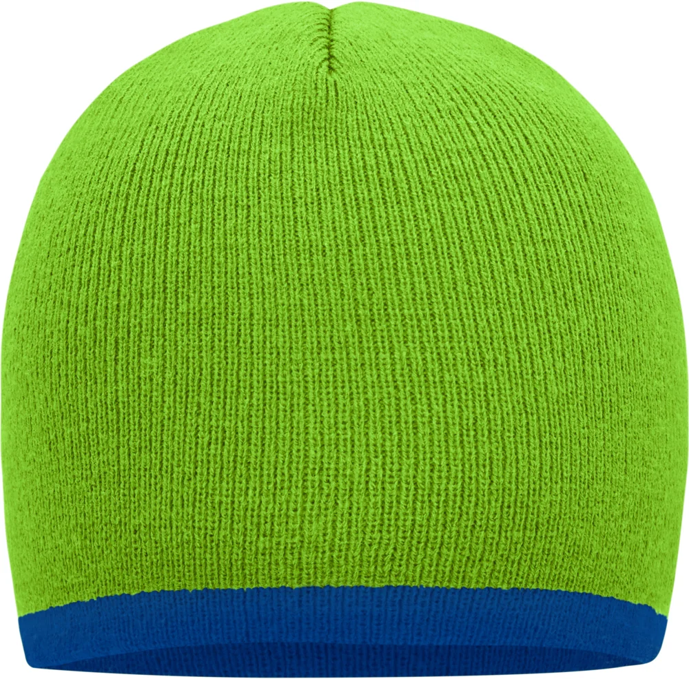 Knitted Beanie with contrasting Stripes