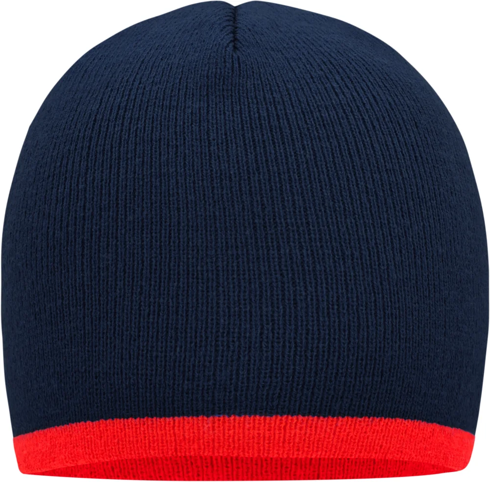 Knitted Beanie with contrasting Stripes