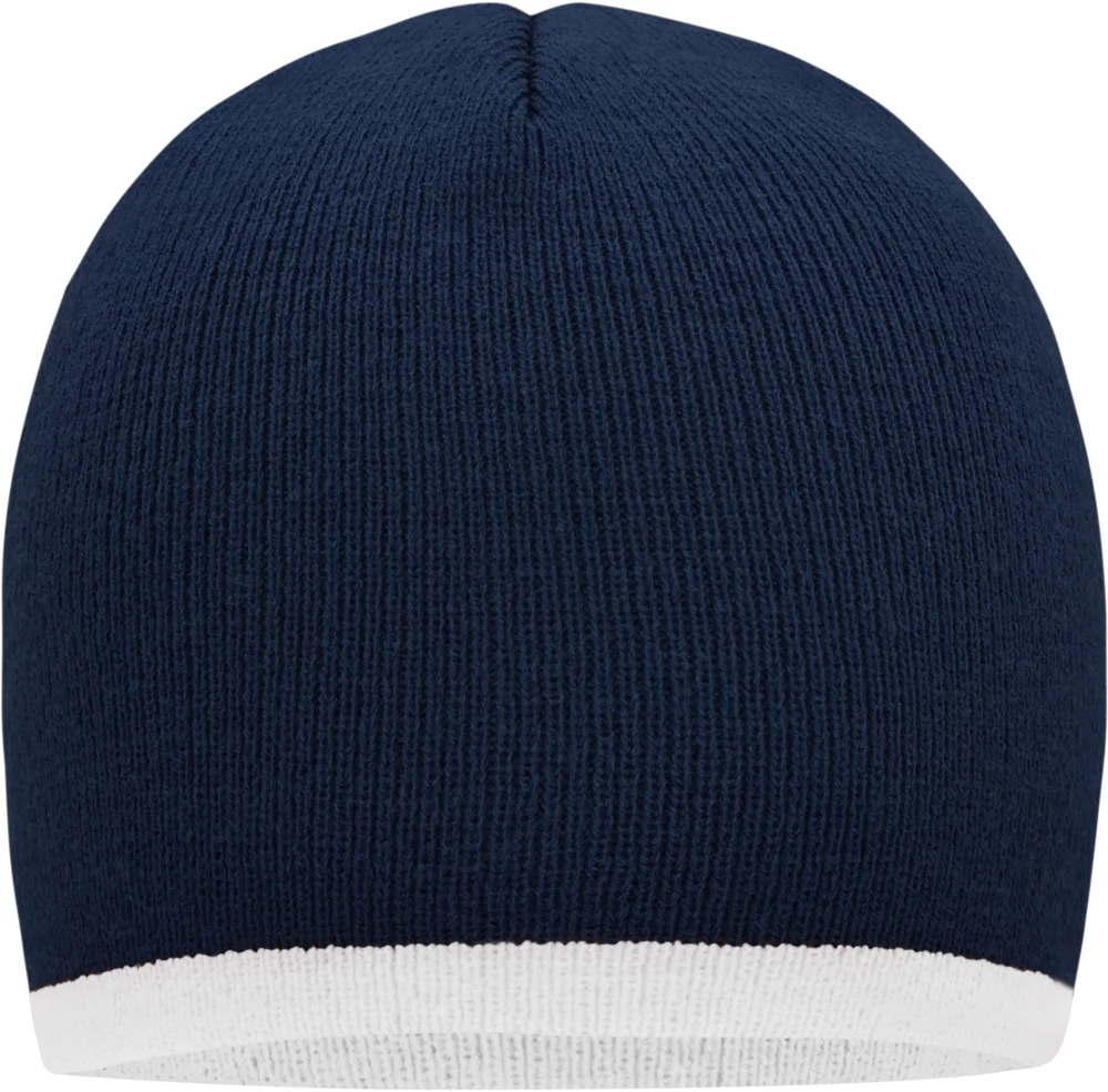 Knitted Beanie with contrasting Stripes