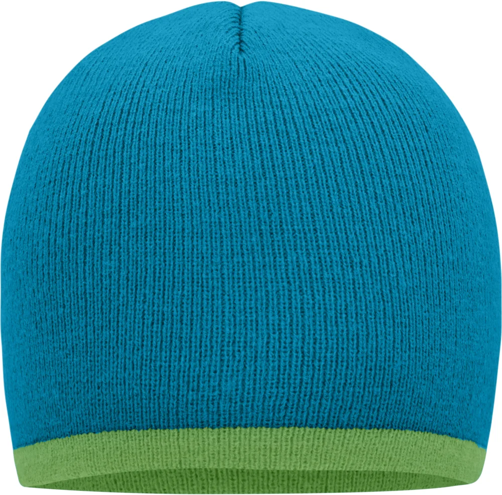 Knitted Beanie with contrasting Stripes