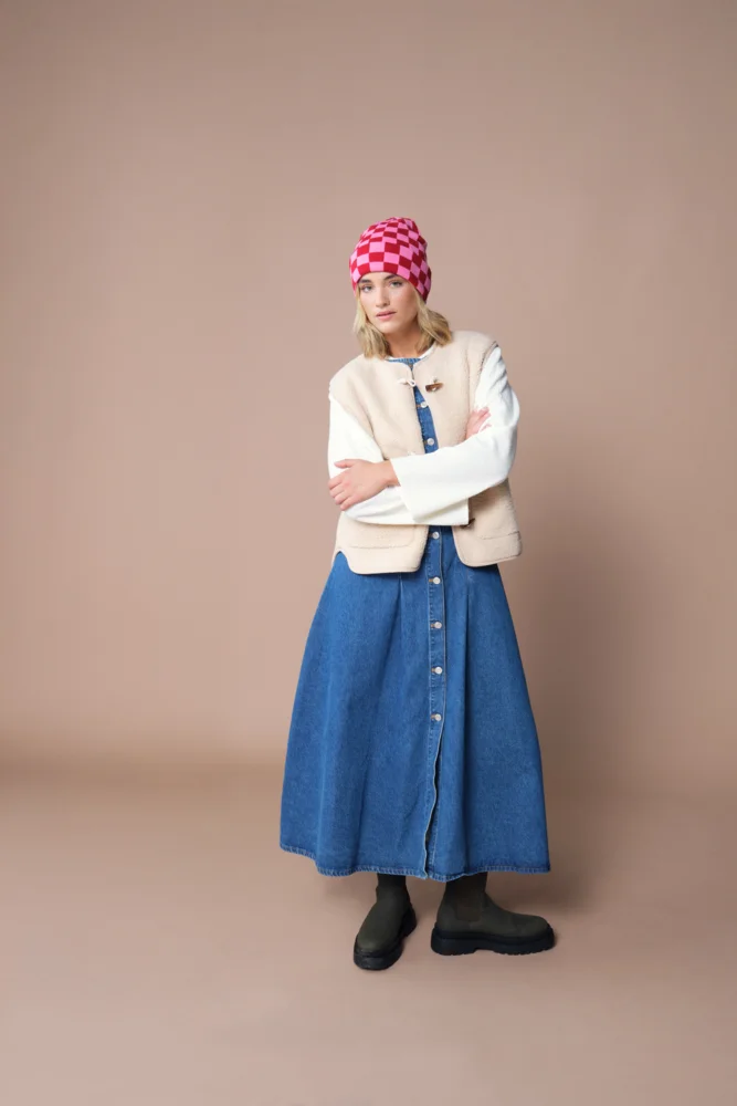 Knitted Hat "Checkerboard"