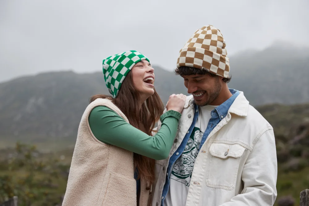 Knitted Hat "Checkerboard"
