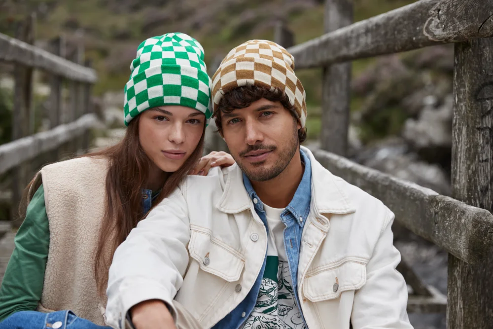 Knitted Hat "Checkerboard"