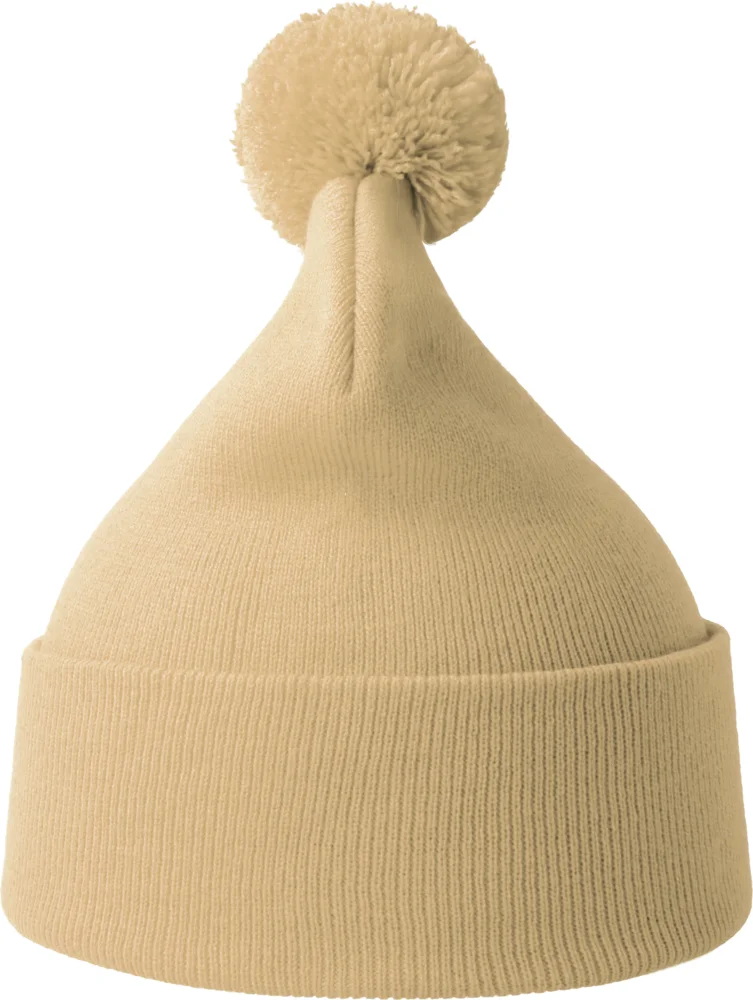 Strickmütze mit Pompon