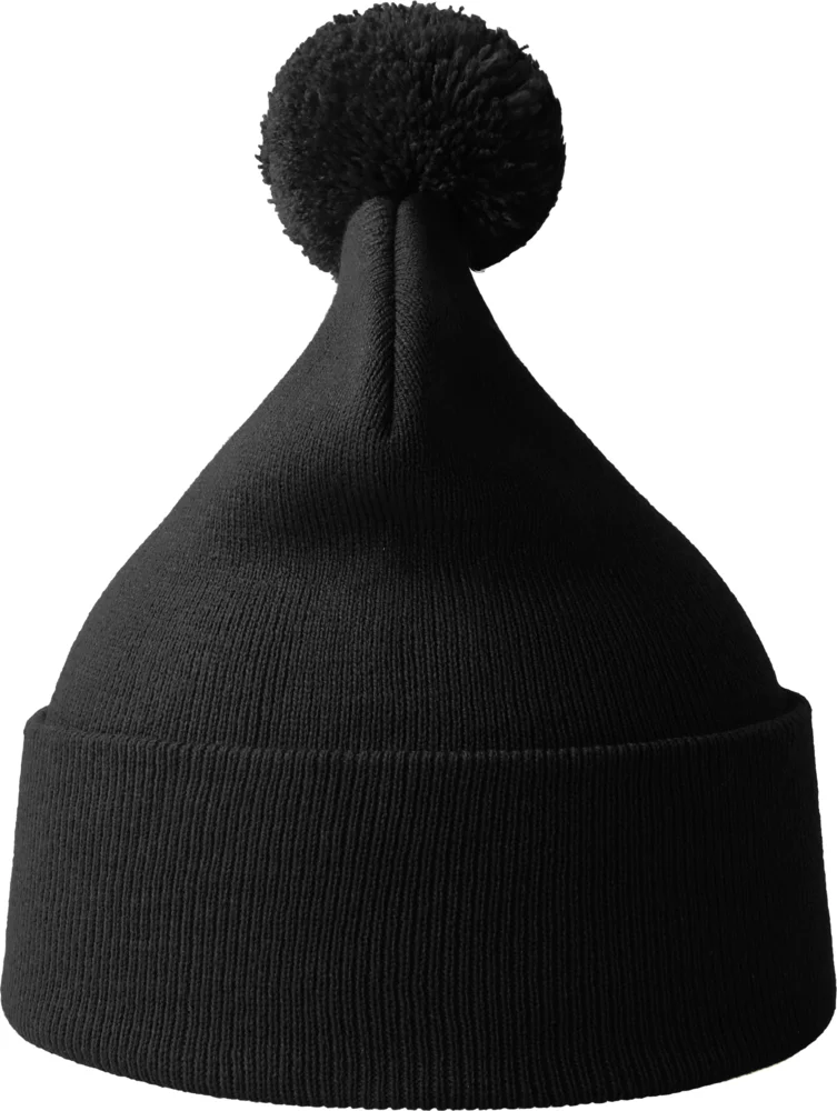 Strickmütze mit Pompon
