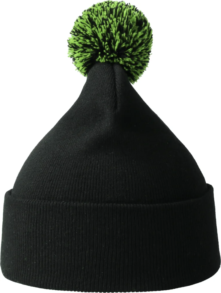 Strickmütze mit Pompon