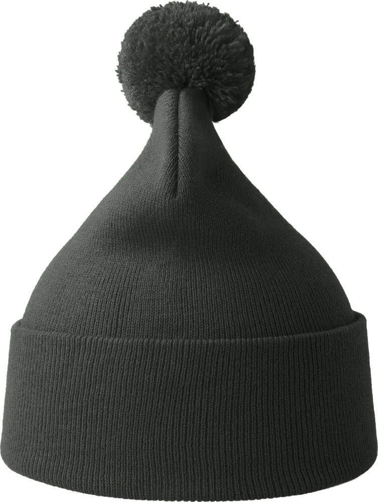 Strickmütze mit Pompon