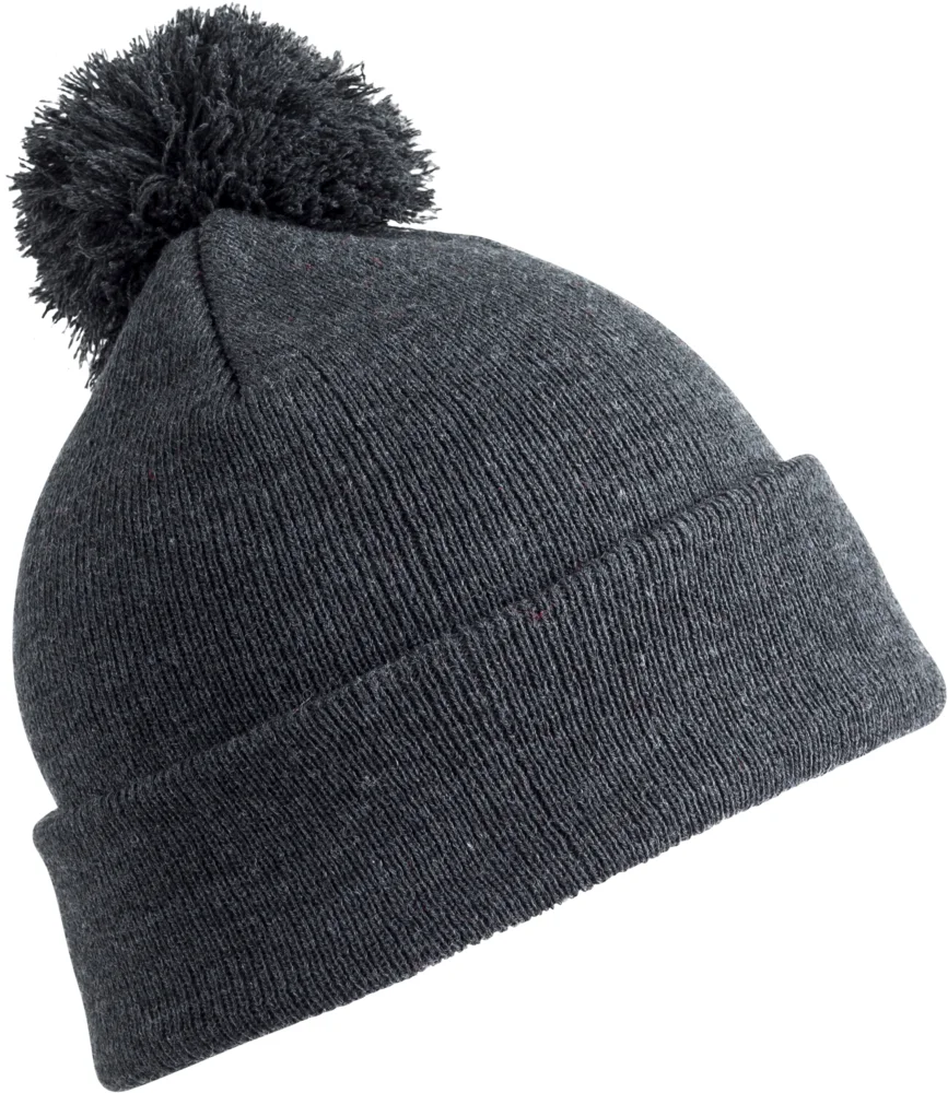 Knitted Hat with Pompon