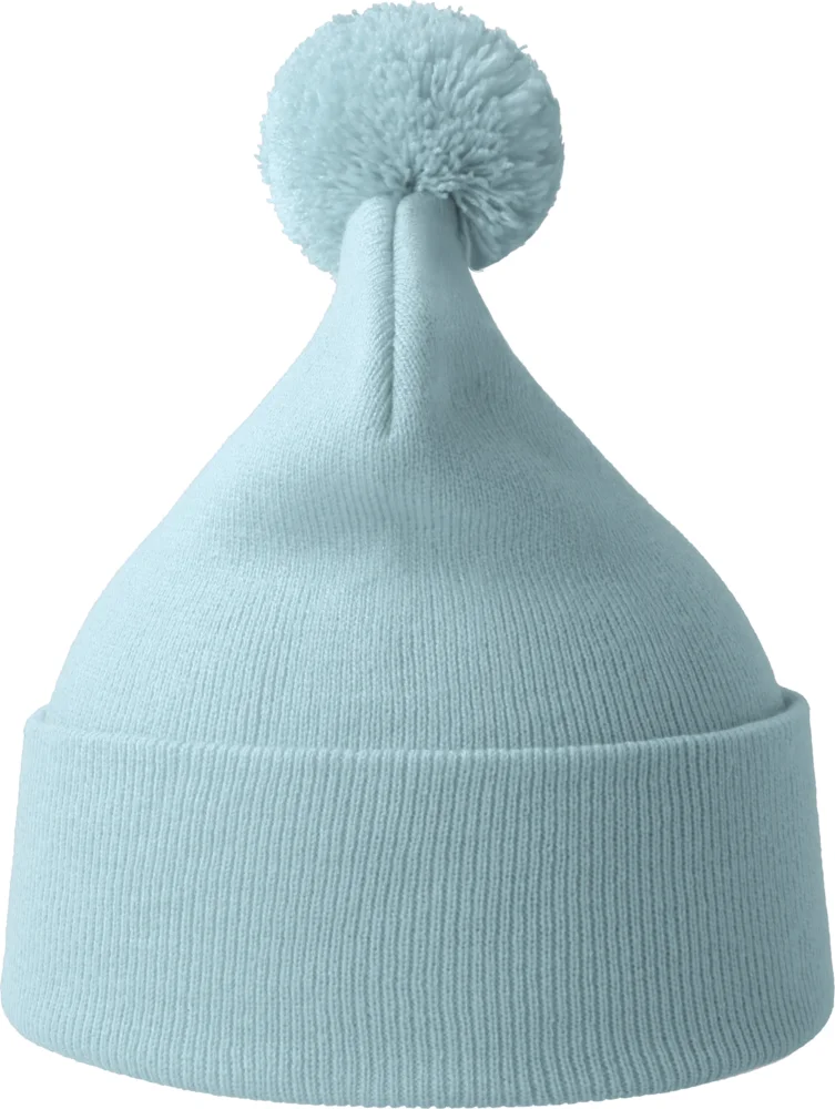 Strickmütze mit Pompon
