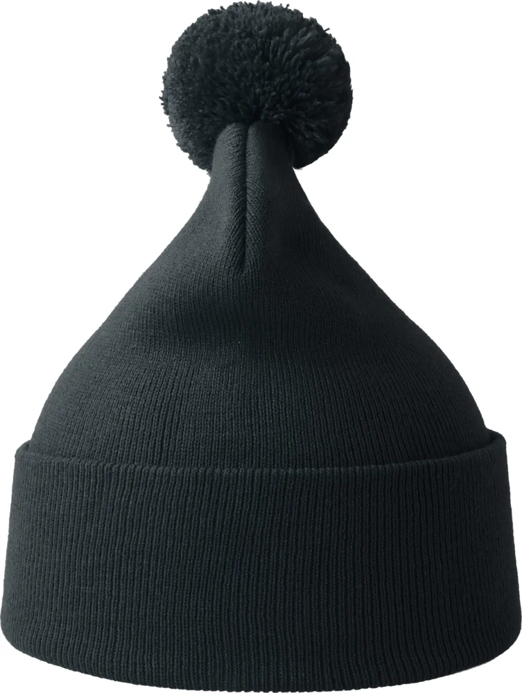Strickmütze mit Pompon