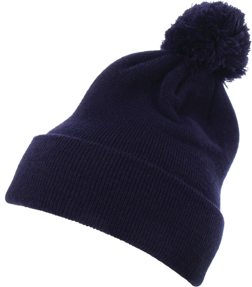 Knitted Hat with Pompon