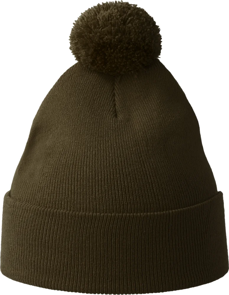 Strickmütze mit Pompon