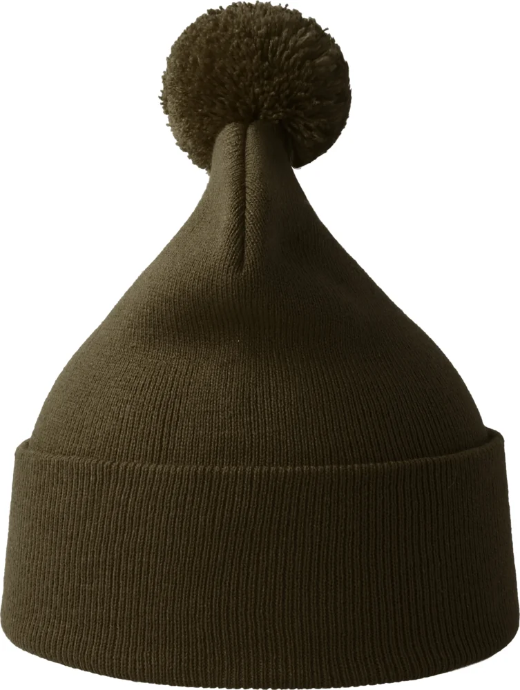 Strickmütze mit Pompon