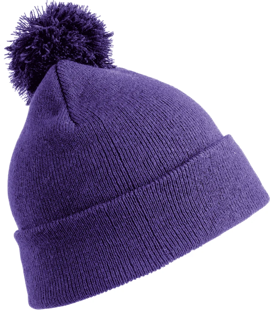Knitted Hat with Pompon