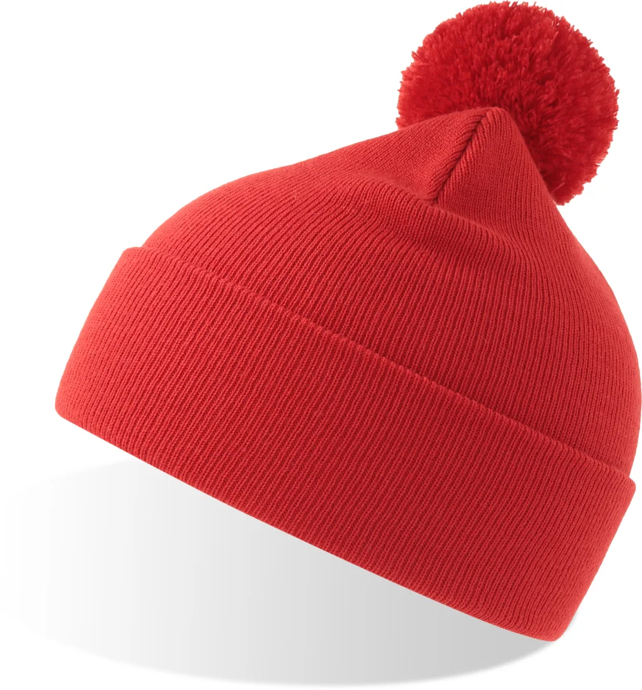 Strickmütze mit Pompon