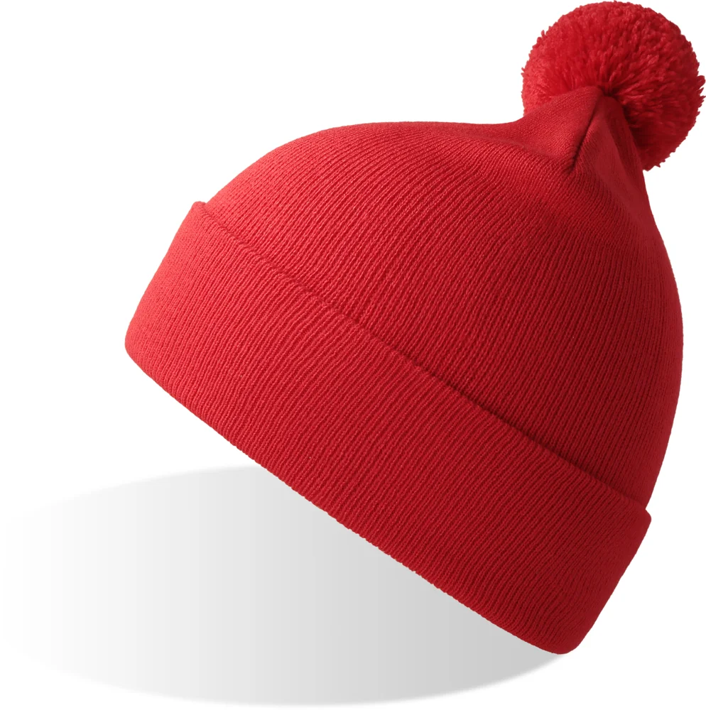 Strickmütze mit Pompon