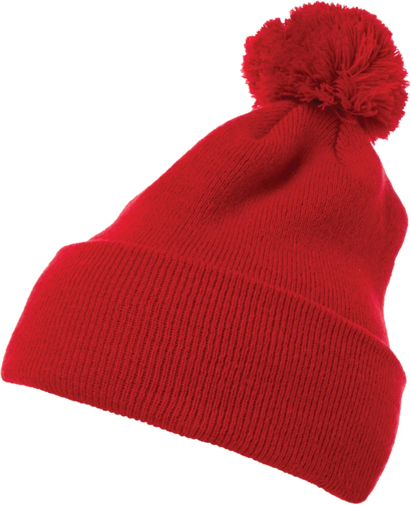 Knitted Hat with Pompon