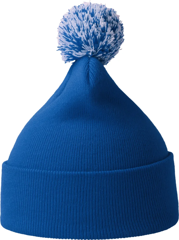 Strickmütze mit Pompon