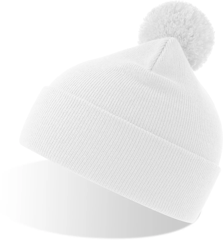 Strickmütze mit Pompon