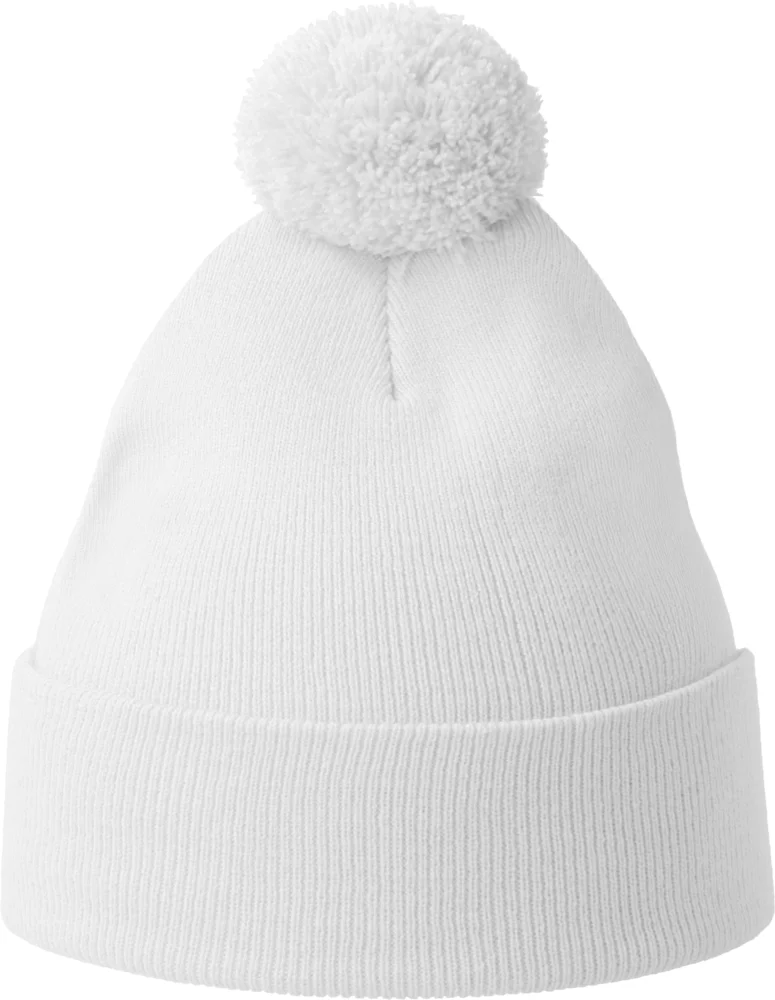 Strickmütze mit Pompon