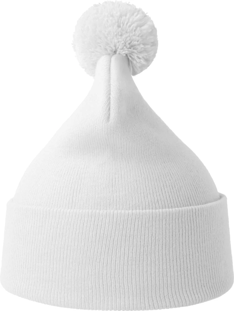 Strickmütze mit Pompon