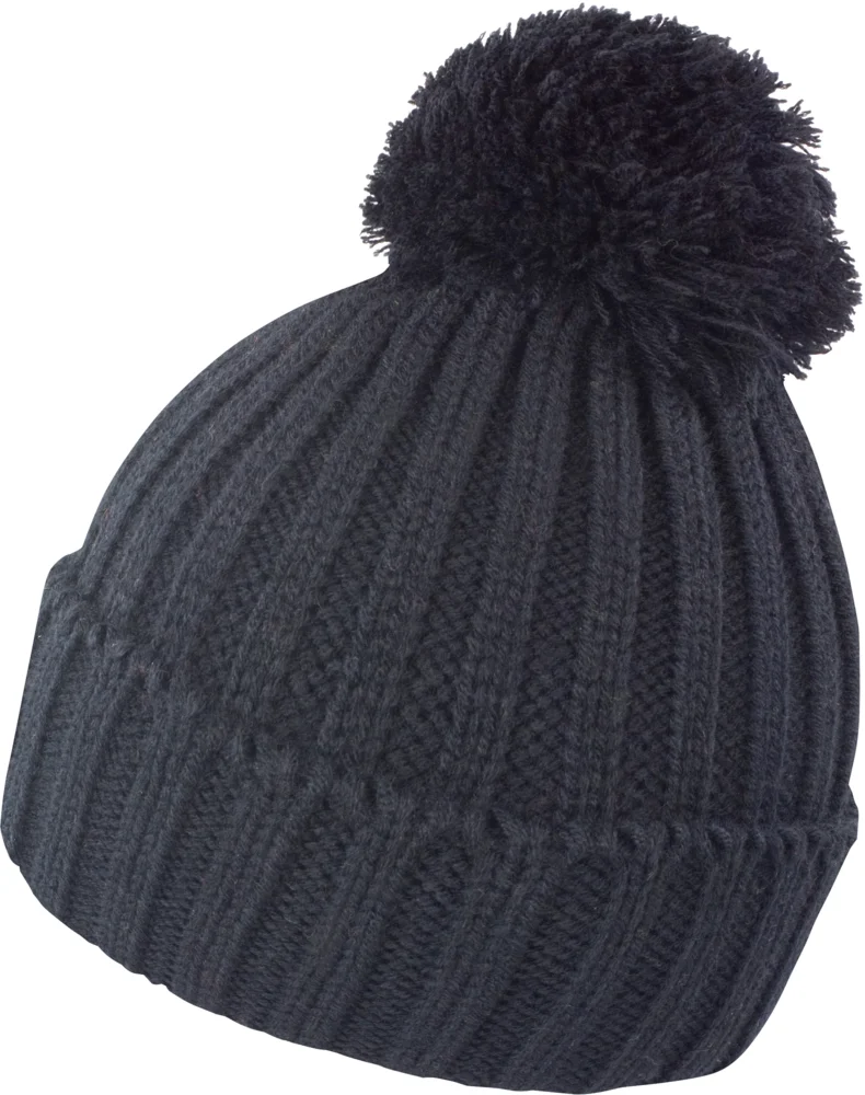 Strickmütze mit Pompon