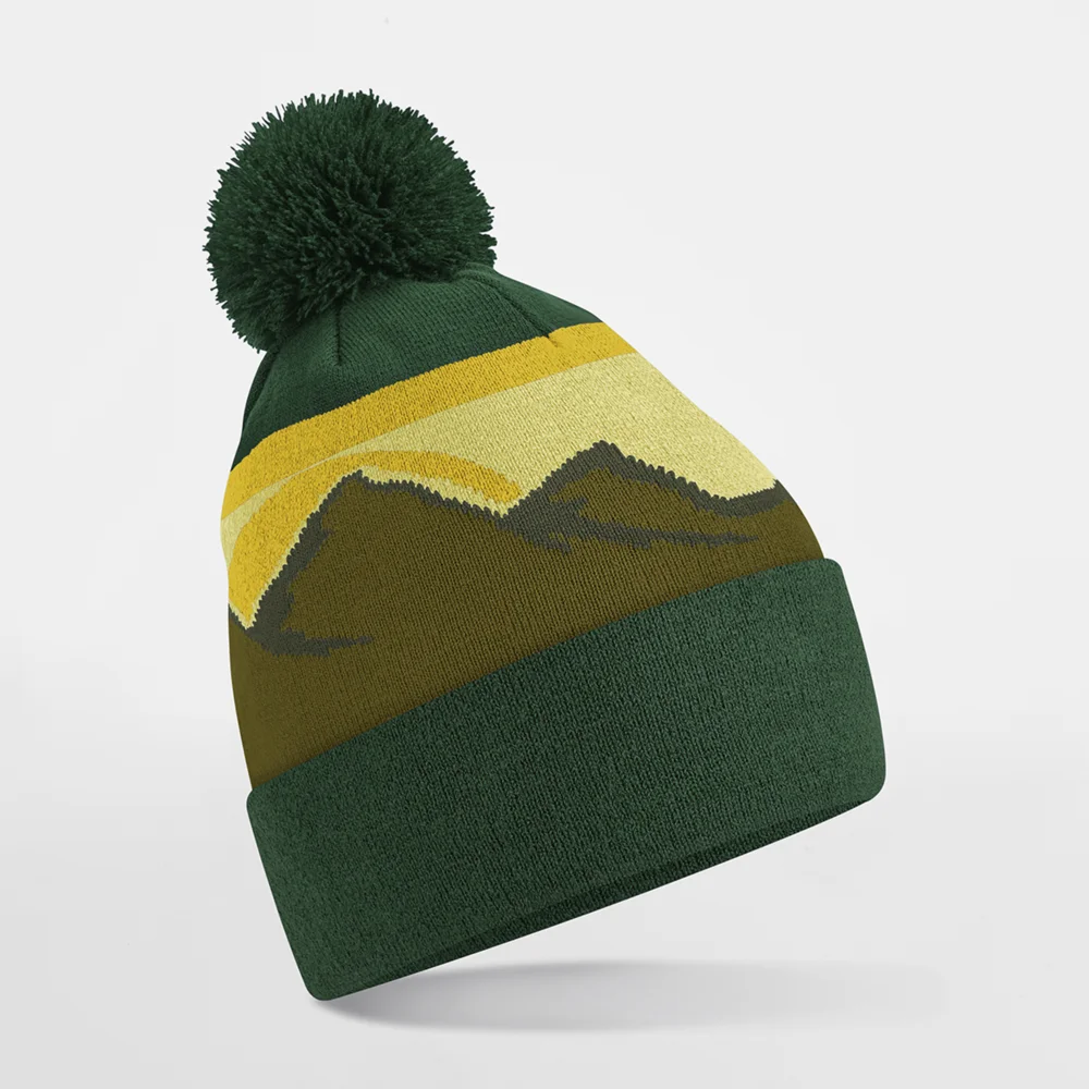 Strickmütze mit Pompon "Mountain Peaks"