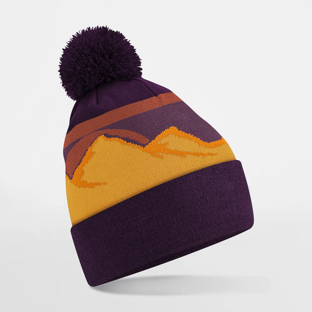 Strickmütze mit Pompon "Mountain Peaks"