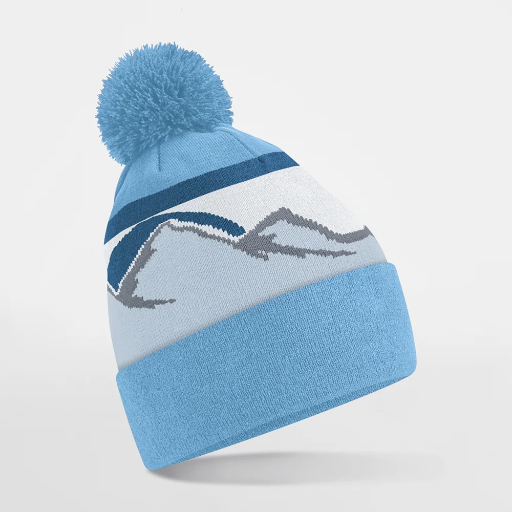 Strickmütze mit Pompon "Mountain Peaks"
