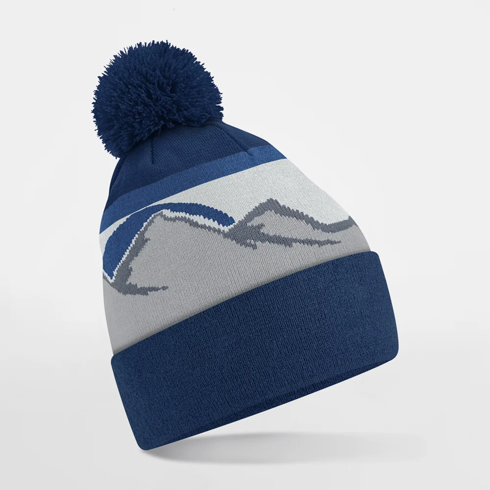 Strickmütze mit Pompon "Mountain Peaks"