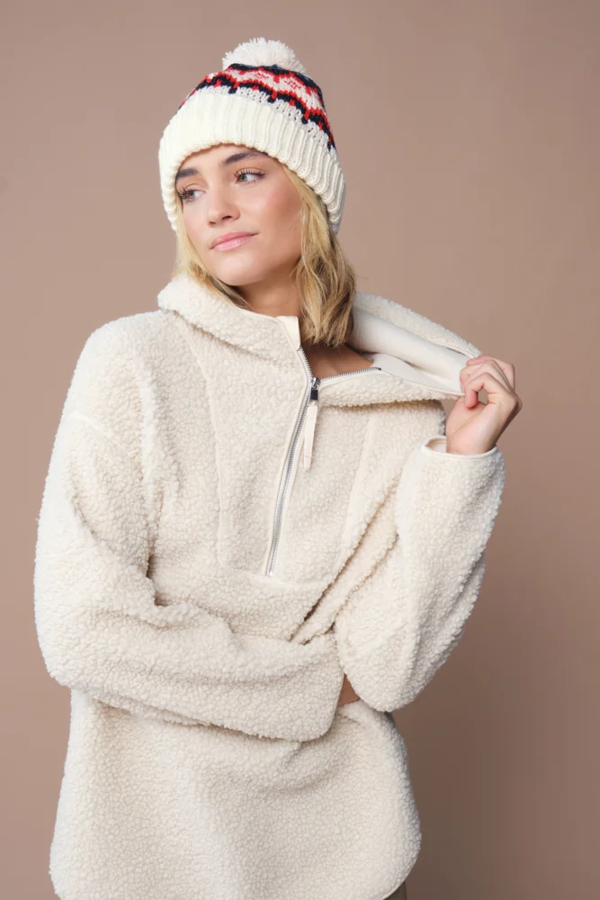 Strickmütze mit Pompon "Retro Ski"