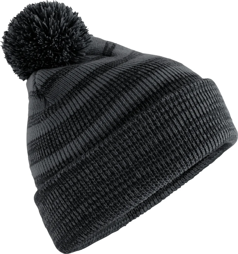 Strickmütze mit Pompon "Team Stripe"