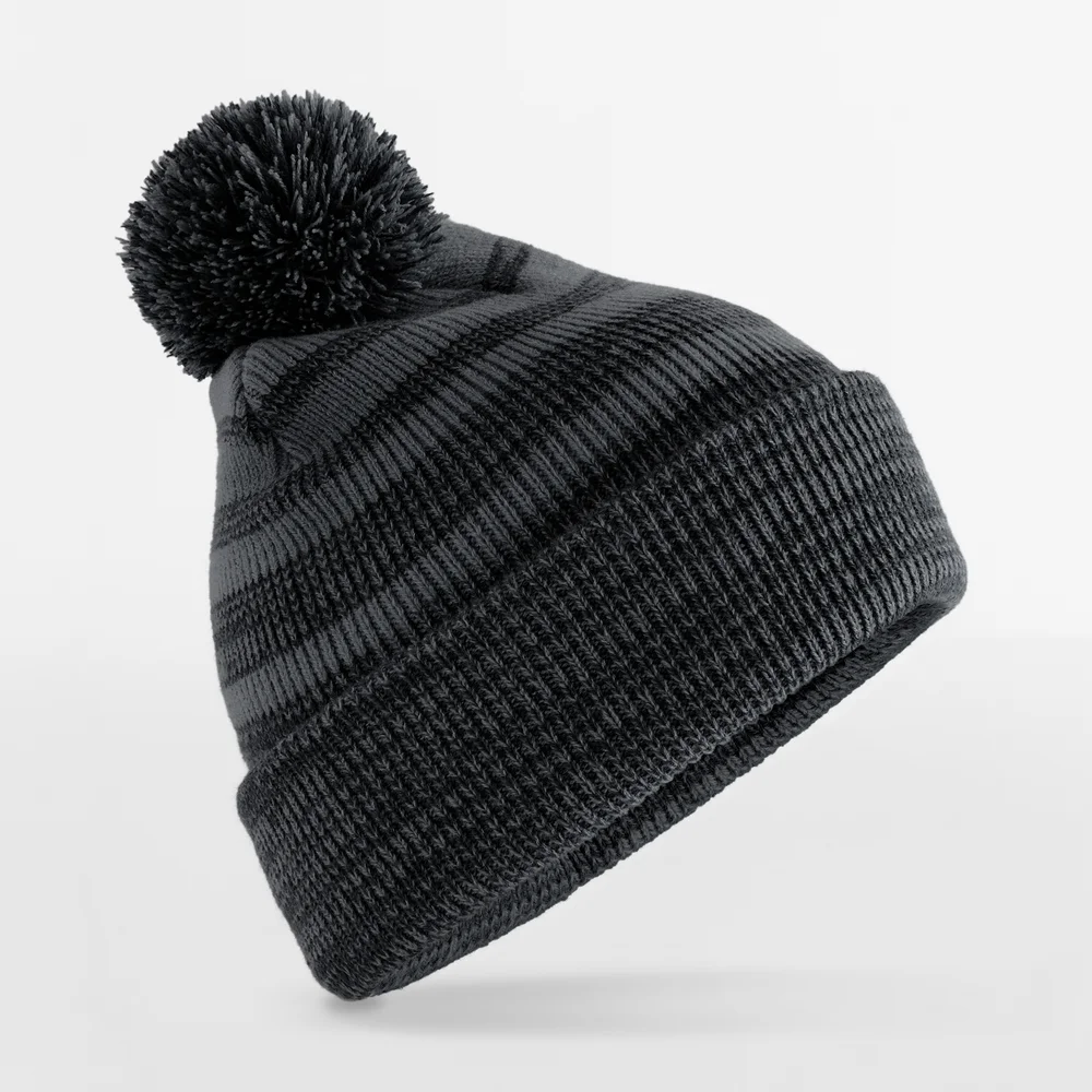 Strickmütze mit Pompon "Team Stripe"