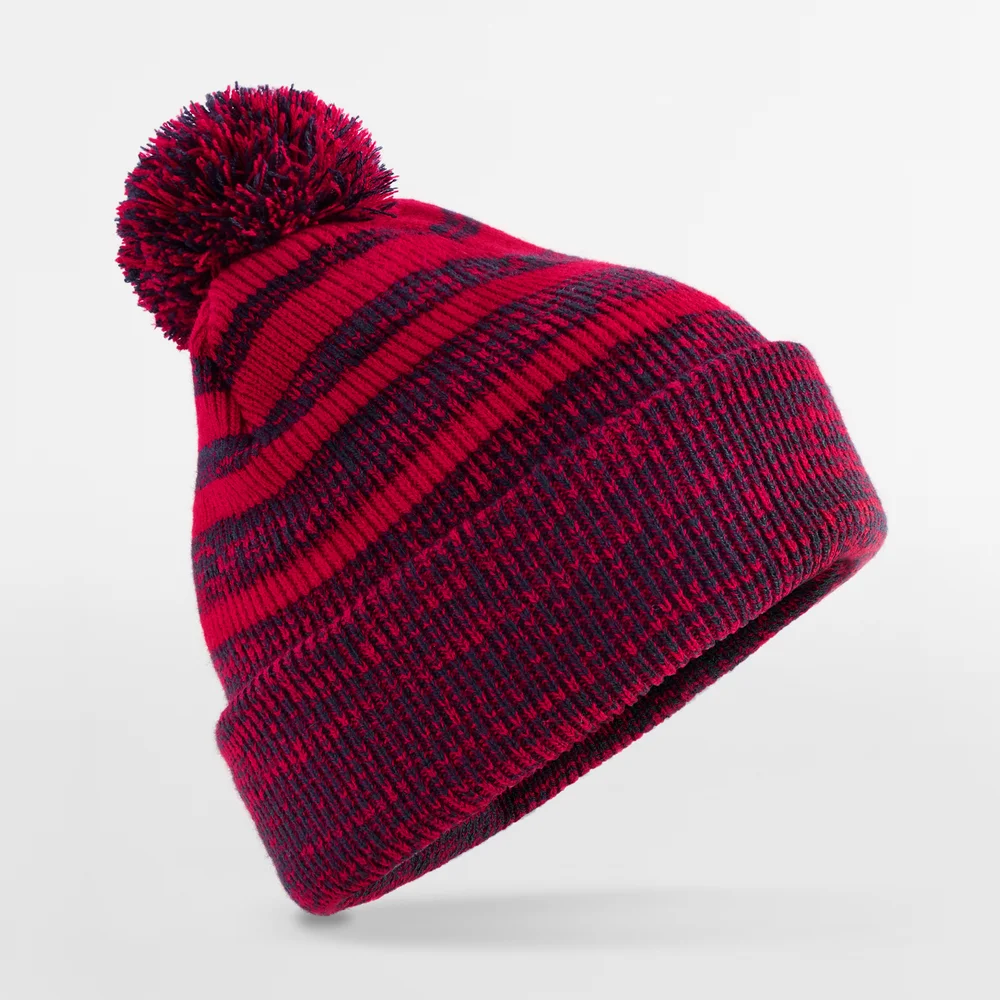 Strickmütze mit Pompon "Team Stripe"