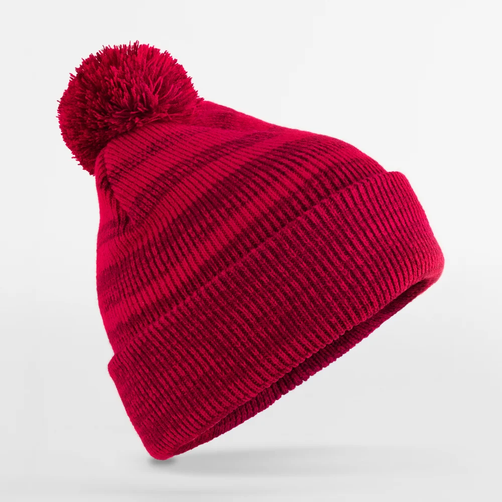 Strickmütze mit Pompon "Team Stripe"