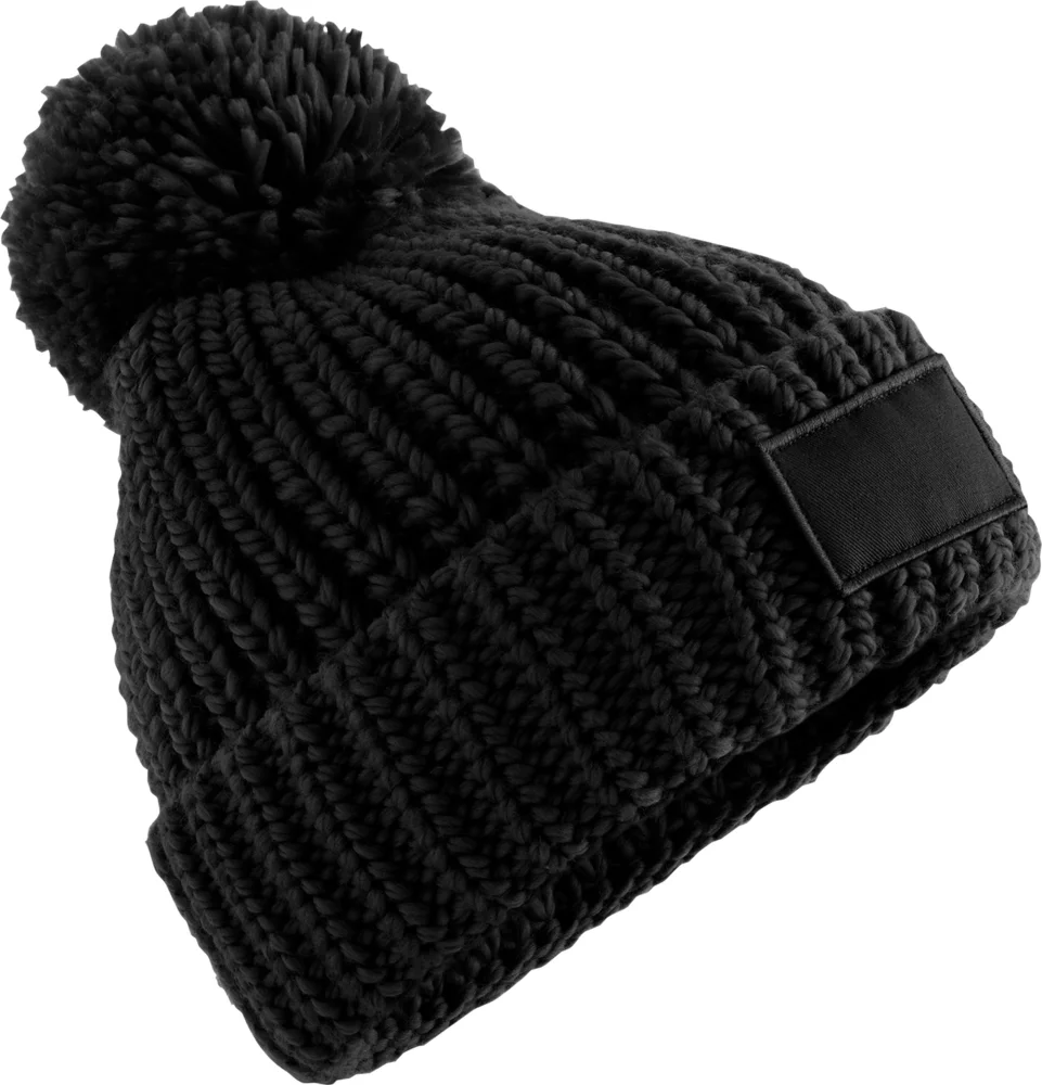 Strickmütze mit Pompon "Toasty Patch"