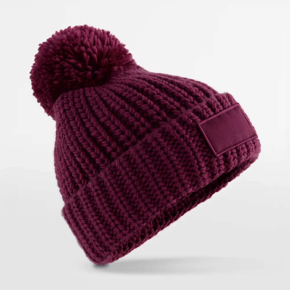Strickmütze mit Pompon "Toasty Patch"
