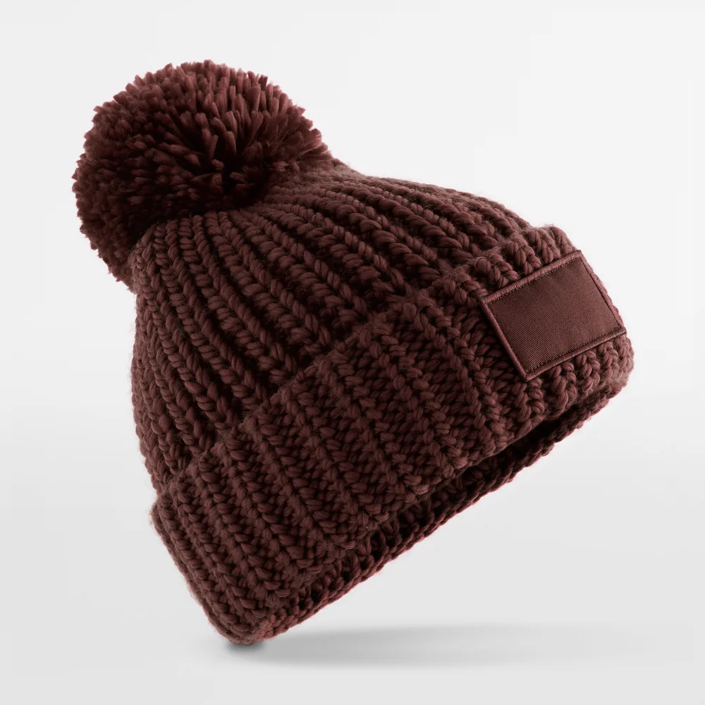 Strickmütze mit Pompon "Toasty Patch"