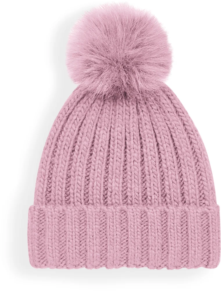 Strickmütze mit Pompon