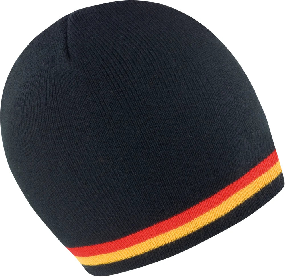 Knitted Hat with contrasting Stripes